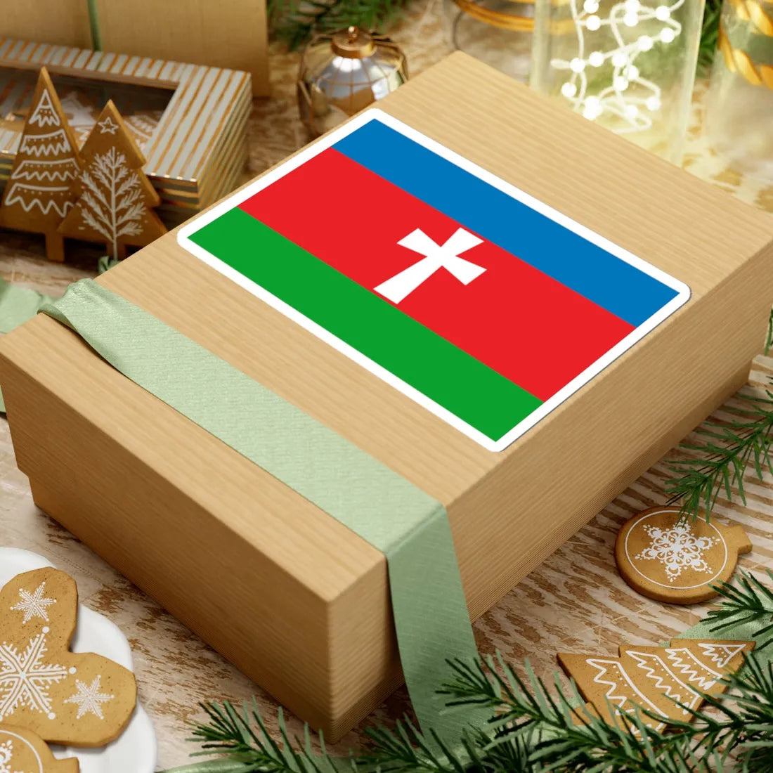 Flag of Stara Syniava raion (Ukraine) STICKER Vinyl Kiss-Cut Decal - The Sticker Space