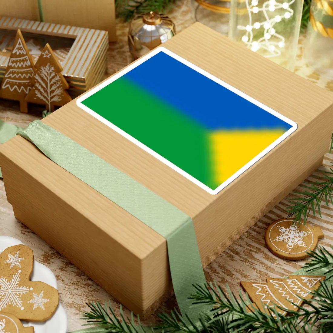 Flag of Stara Ushytsia Hromada (Ukraine) STICKER Vinyl Kiss-Cut Decal - The Sticker Space