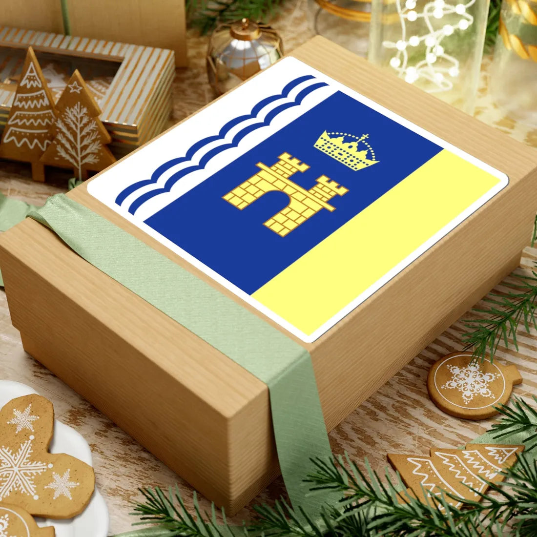 Flag of Stryi (Ukraine) STICKER Vinyl Kiss-Cut Decal - The Sticker Space