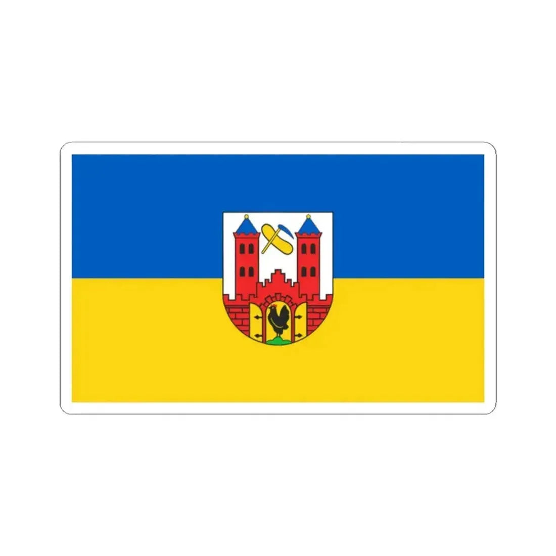 Flag of Suhl Germany - STICKER Vinyl Kiss-Cut Decal - The Sticker Space