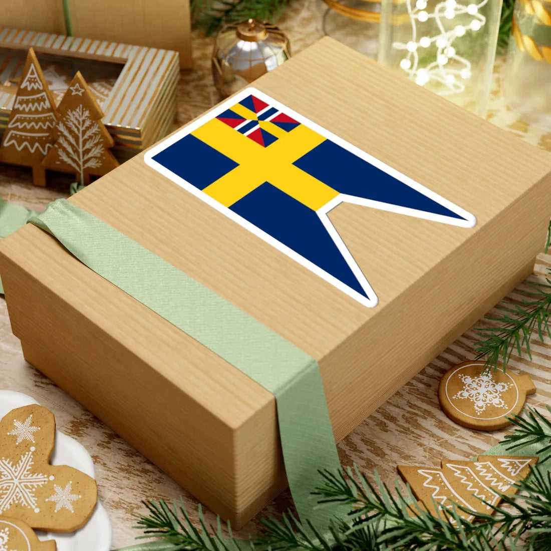 Flag of Sweden 1897-1905 alternative (Estonia) STICKER Vinyl Kiss-Cut Decal - The Sticker Space