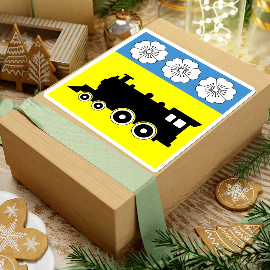 Flag of Synelnykove (Ukraine) STICKER Vinyl Kiss-Cut Decal - The Sticker Space