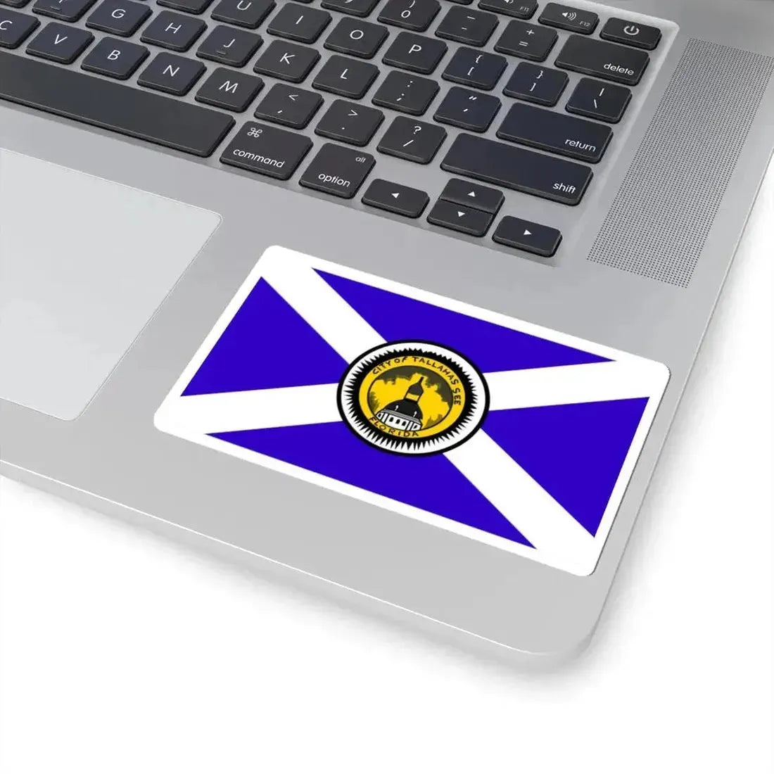 Flag of Tallahassee Florida Waltson Flag used 1955-1986 (United States) STICKER Vinyl Kiss-Cut Decal - The Sticker Space