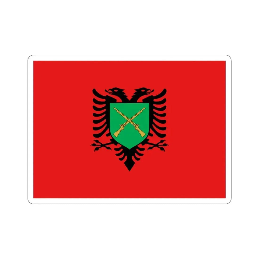 Flag of the Albanian Land Forces STICKER Vinyl Die-Cut Decal - The Sticker Space