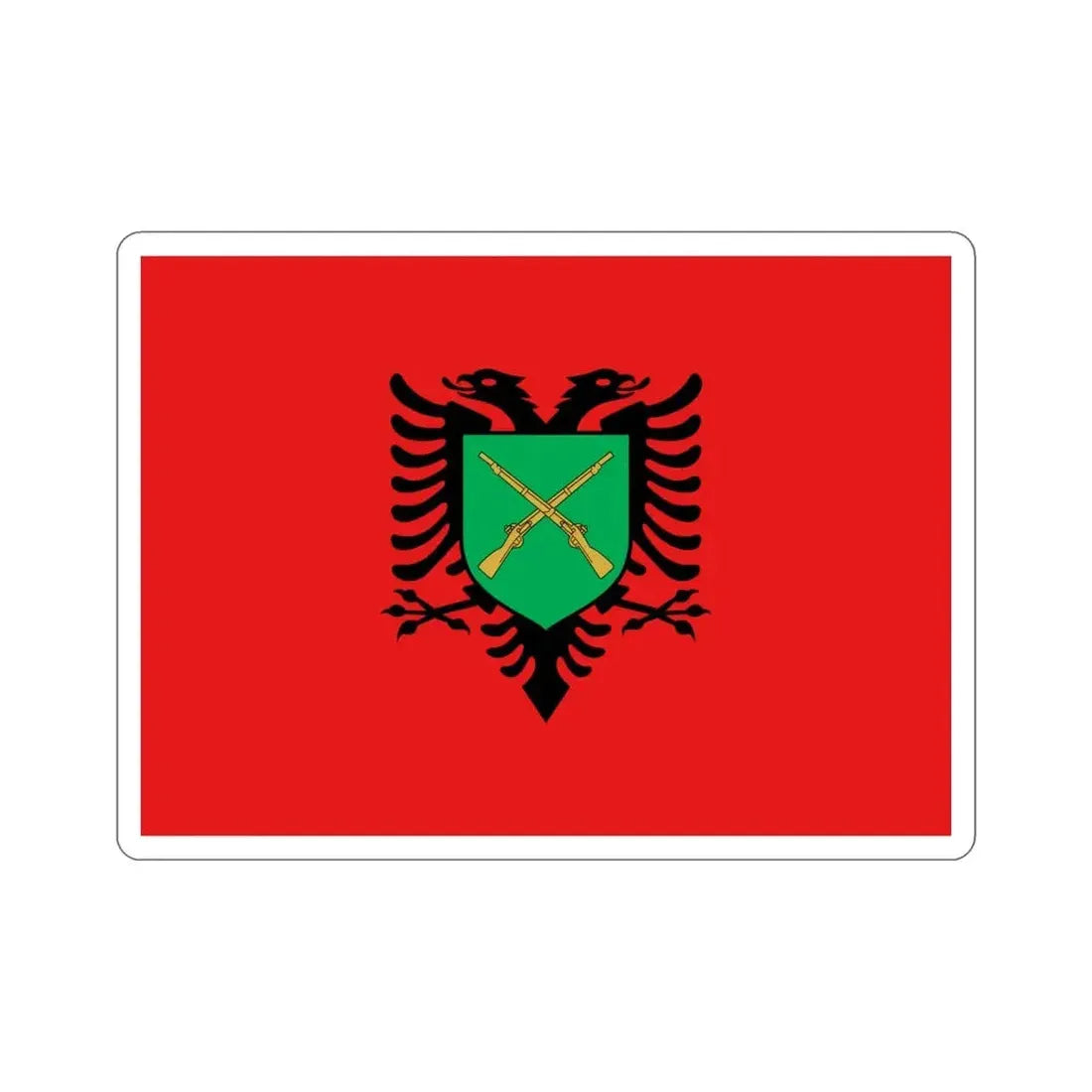 Flag of the Albanian Land Forces STICKER Vinyl Die-Cut Decal - The Sticker Space