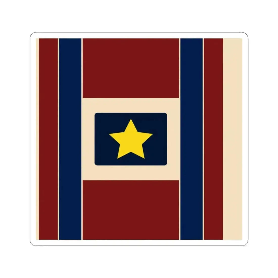 Flag of the Batetela rebels (Congo) STICKER Vinyl Kiss-Cut Decal 6 Inch White - The Sticker Space