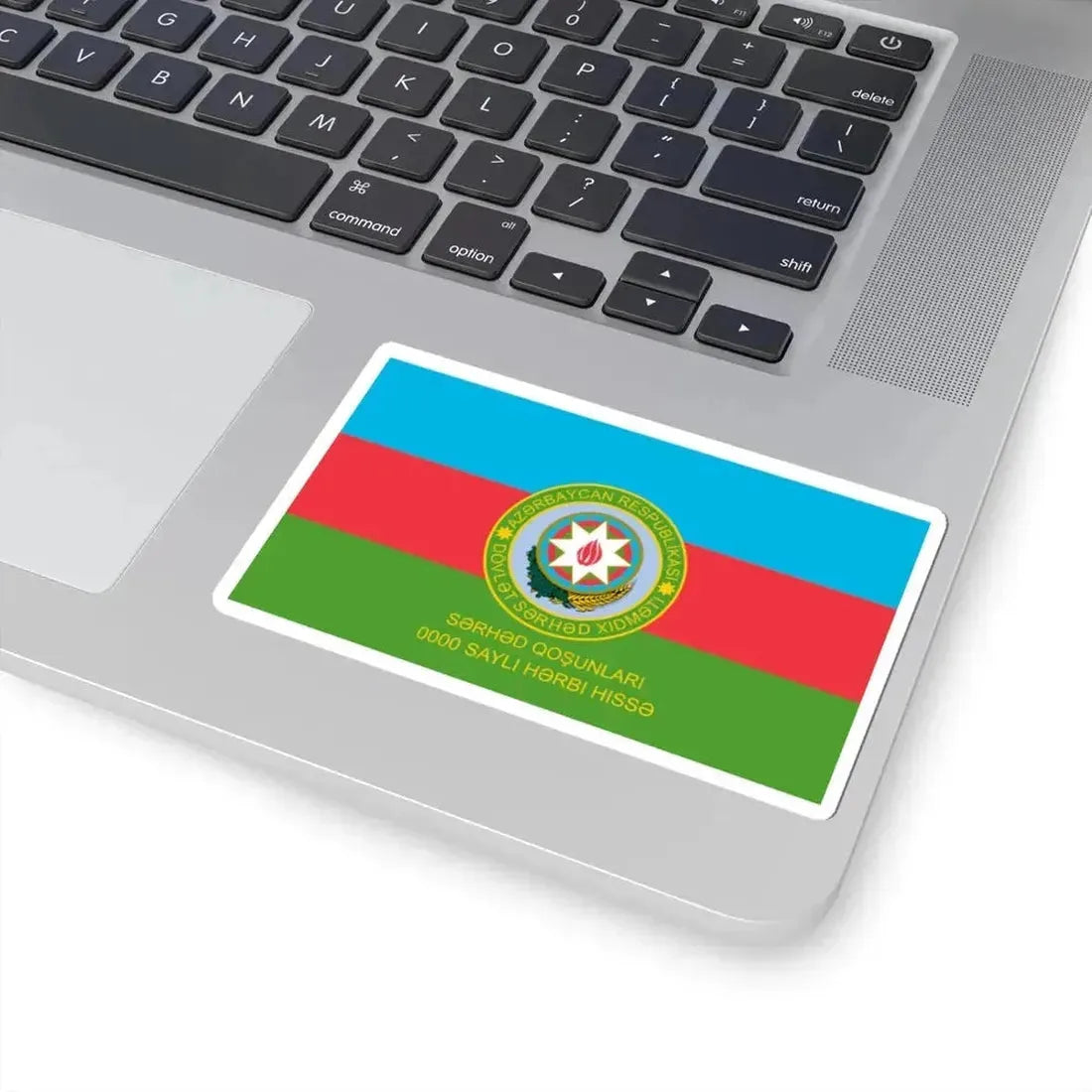 Flag of the Border Units State Border Service of Azerbaijan Reverse (Azerbaijan) STICKER Vinyl Kiss-Cut Decal - The Sticker Space