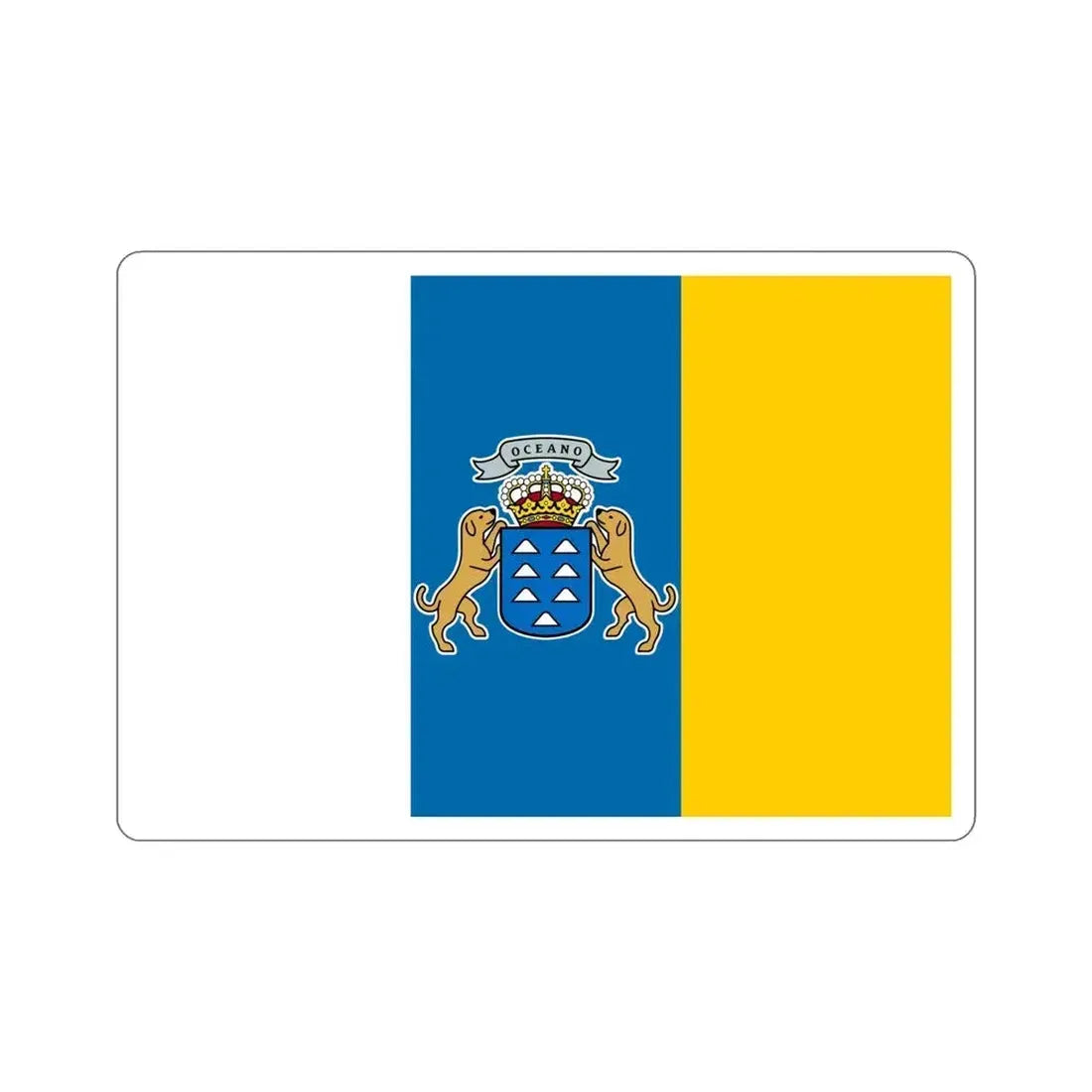 Flag of the Canary Islands Spain STICKER Vinyl Die-Cut Decal - The Sticker Space