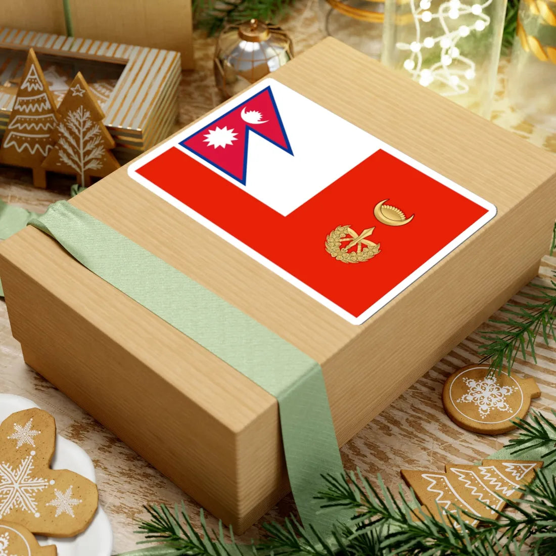 Flag of the Chief of Army Staff of Nepali Army until 2008 (Nepal) STICKER Vinyl Kiss-Cut Decal - The Sticker Space