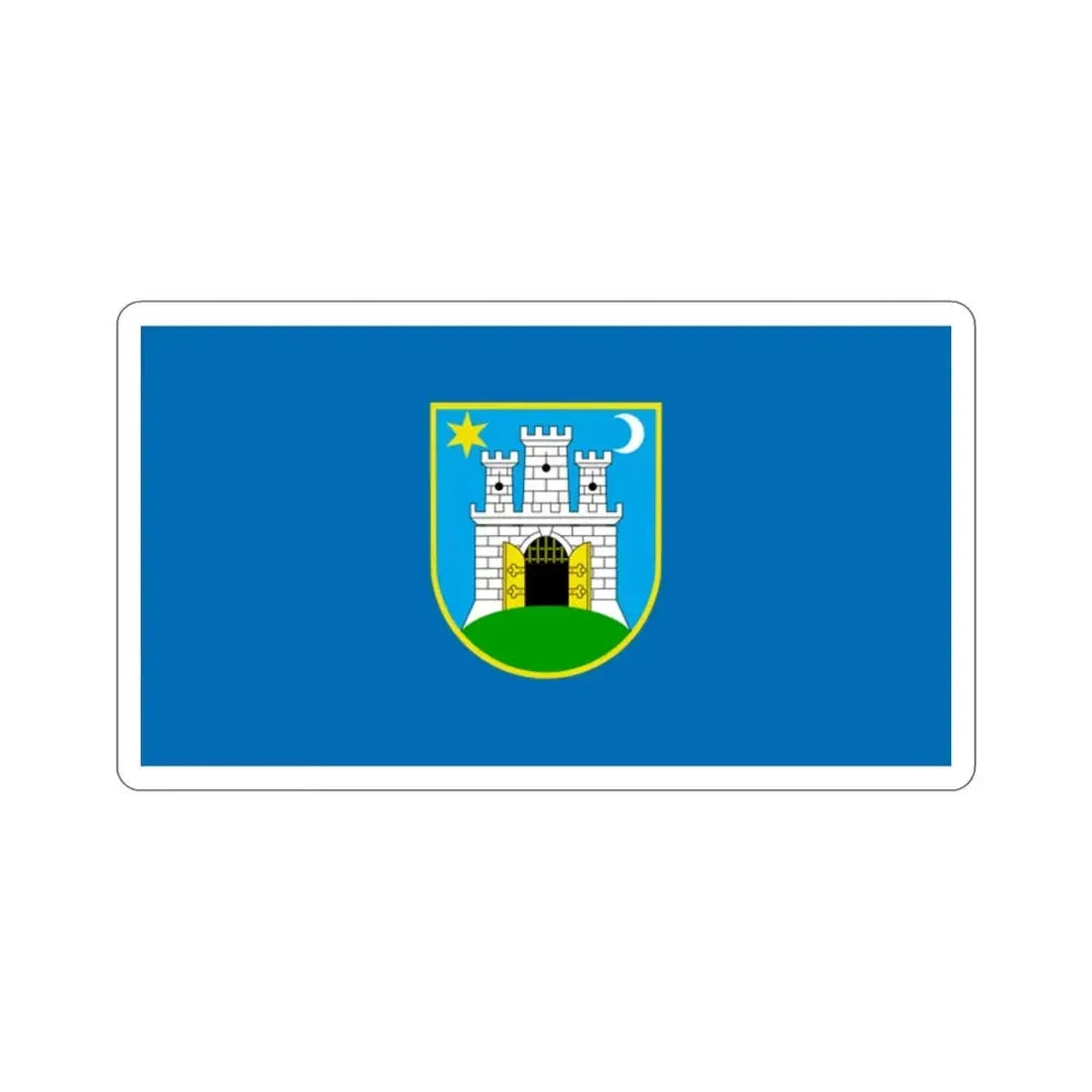 Flag of the City of Zagreb Croatia STICKER Vinyl Die-Cut Decal - The Sticker Space