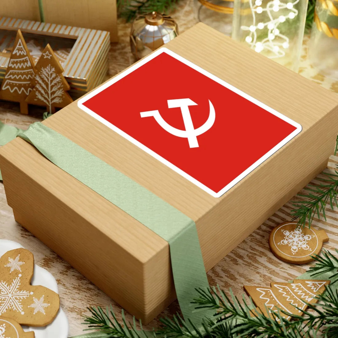 Flag of the Communist Party of Nepal Maoist (Nepal) STICKER Vinyl Kiss-Cut Decal - The Sticker Space