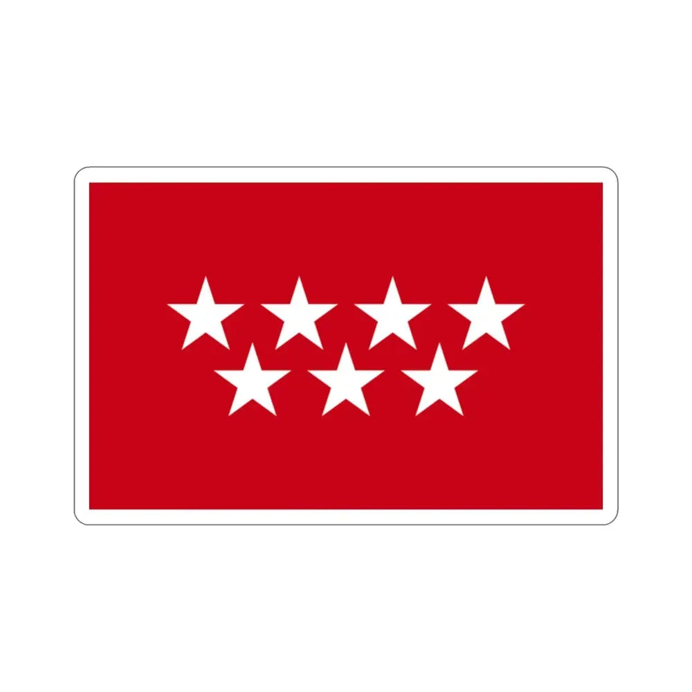 Flag of the Community of Madrid Spain STICKER Vinyl Die-Cut Decal - The Sticker Space