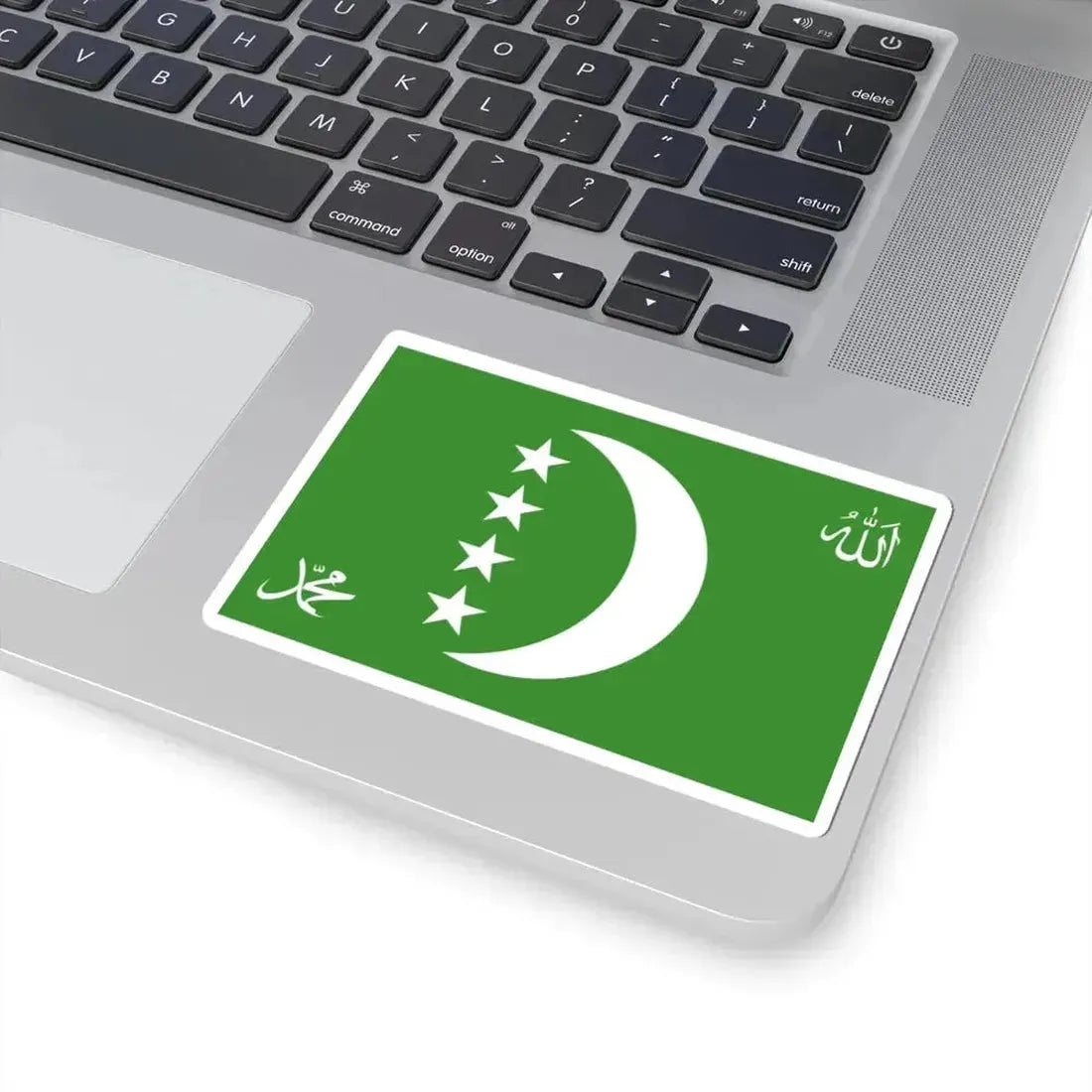 Flag of the Comoros 1996-2001 reverse 3-2 (Comoros) STICKER Vinyl Kiss-Cut Decal - The Sticker Space