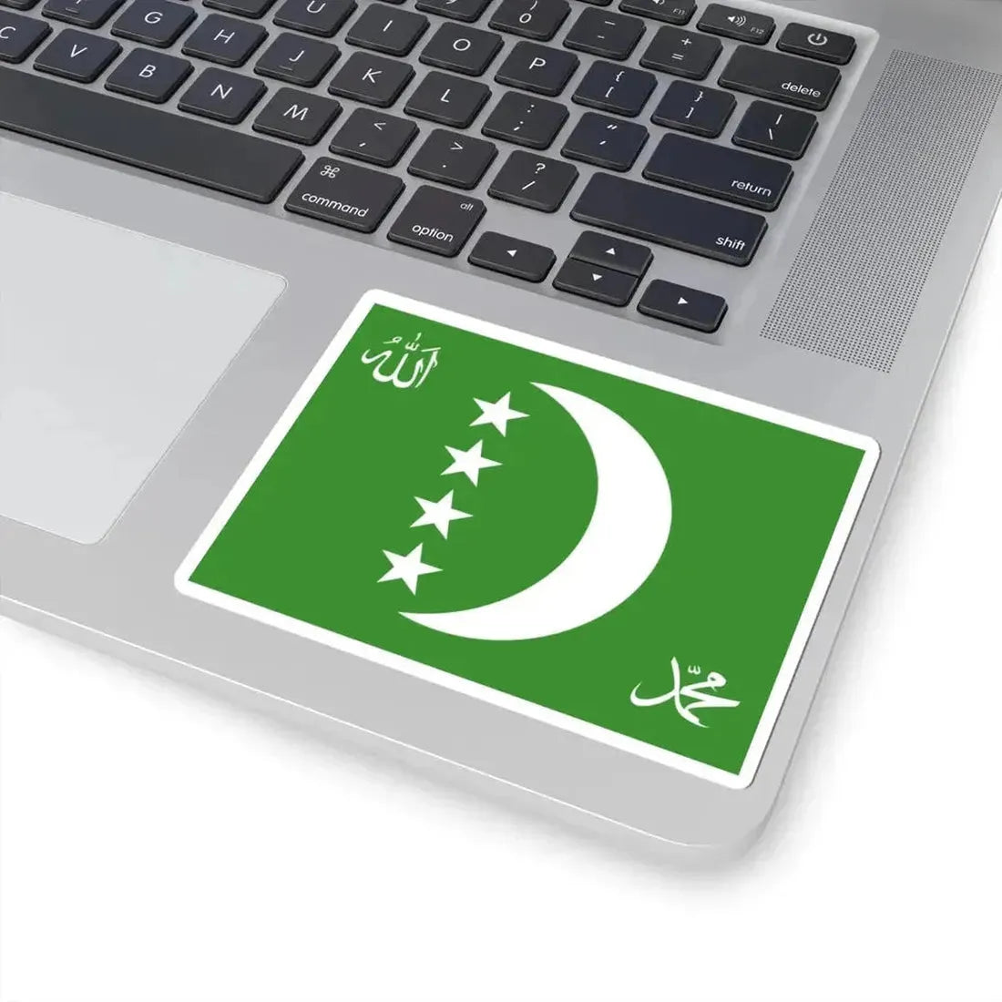 Flag of the Comoros 1996-2001 reverse (Comoros) STICKER Vinyl Kiss-Cut Decal - The Sticker Space
