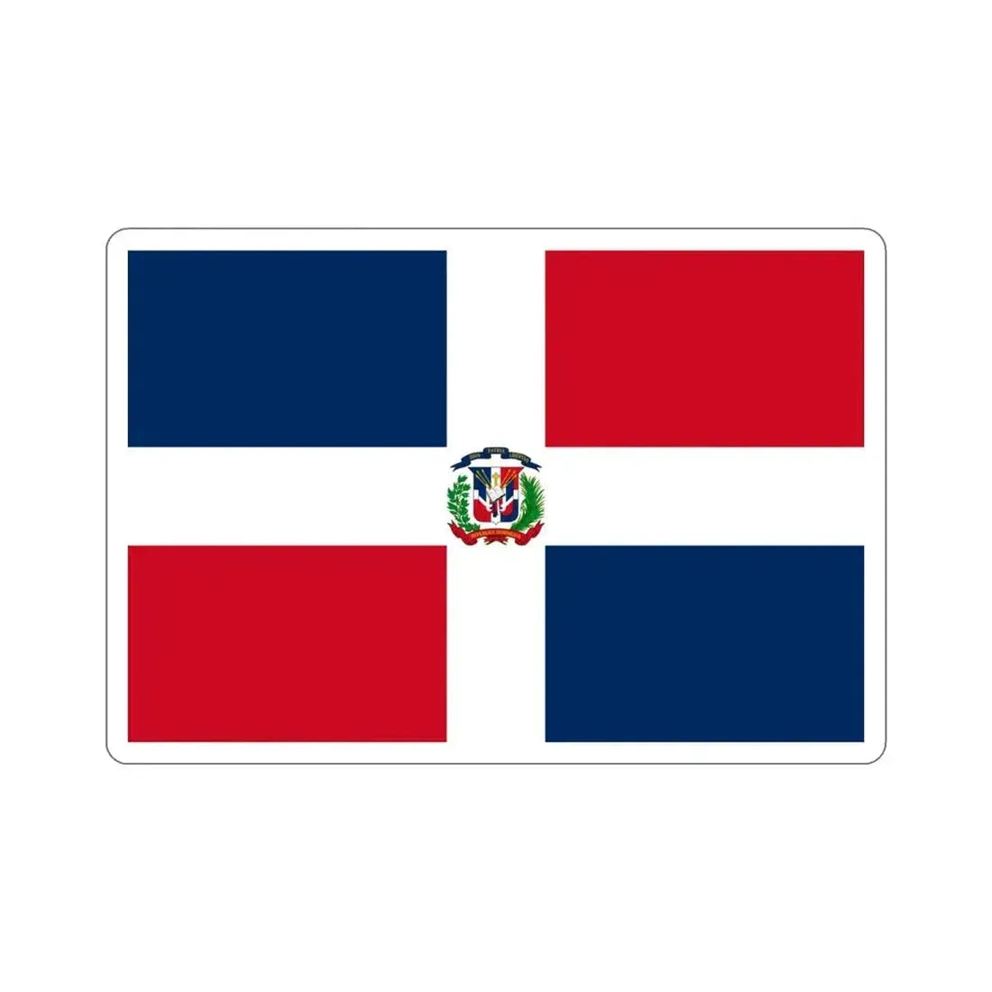 Flag of the Dominican Republic STICKER Vinyl Die-Cut Decal - The Sticker Space