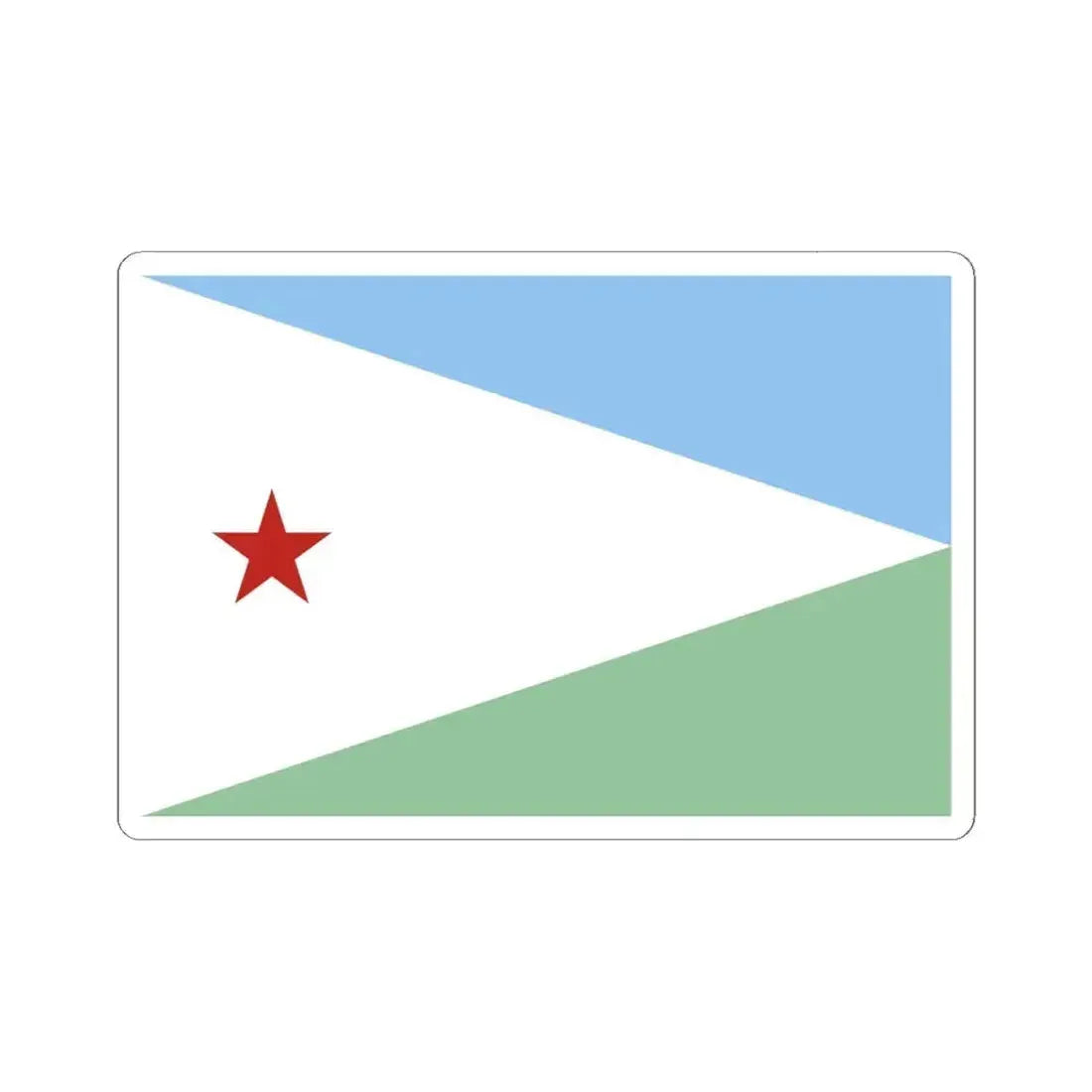 Flag of the Front for the Restoration of Unity and Democracy (Djibouti) STICKER Vinyl Kiss-Cut Decal 6 Inch White - The Sticker Space