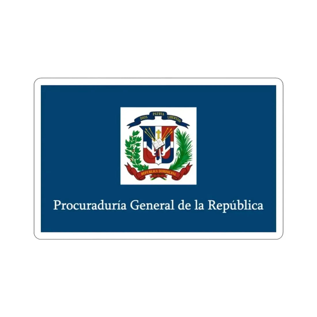 Flag of the General Prosecutor of the Dominican Republic STICKER Vinyl Die-Cut Decal - The Sticker Space