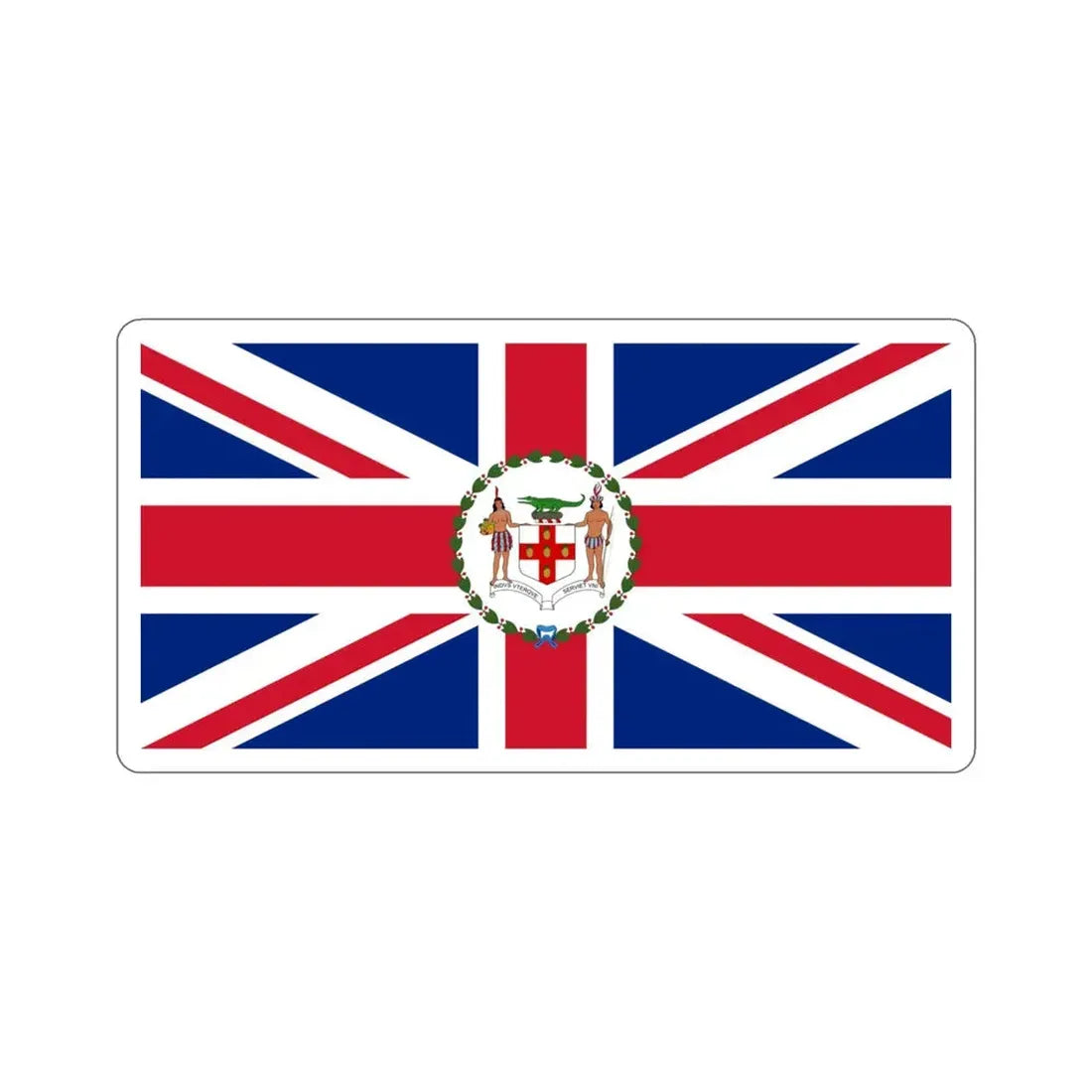 Flag of the Governor of Jamaica (1906–1957) STICKER Vinyl Die-Cut Decal 4 Inch - The Sticker Space