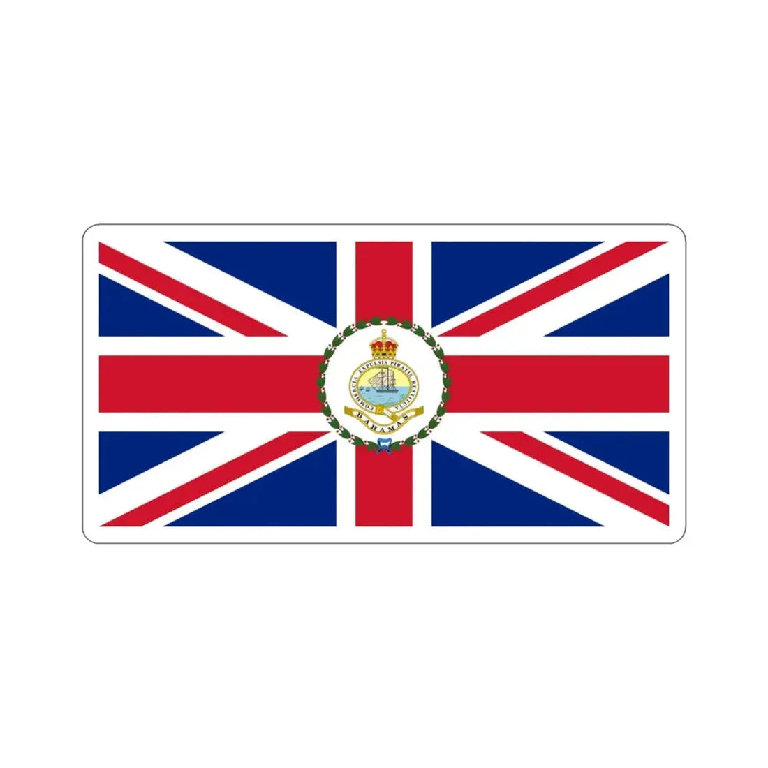 Flag of the Governor of the Bahamas (1904–1953) STICKER Vinyl Die-Cut Decal 3 Inch - The Sticker Space