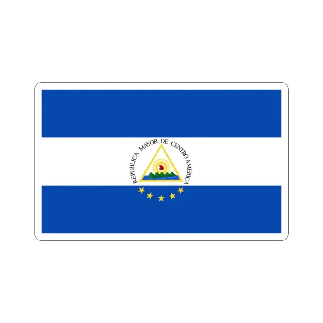 Flag of the Greater Republic of Central America (1898) STICKER Vinyl Die-Cut Decal - The Sticker Space