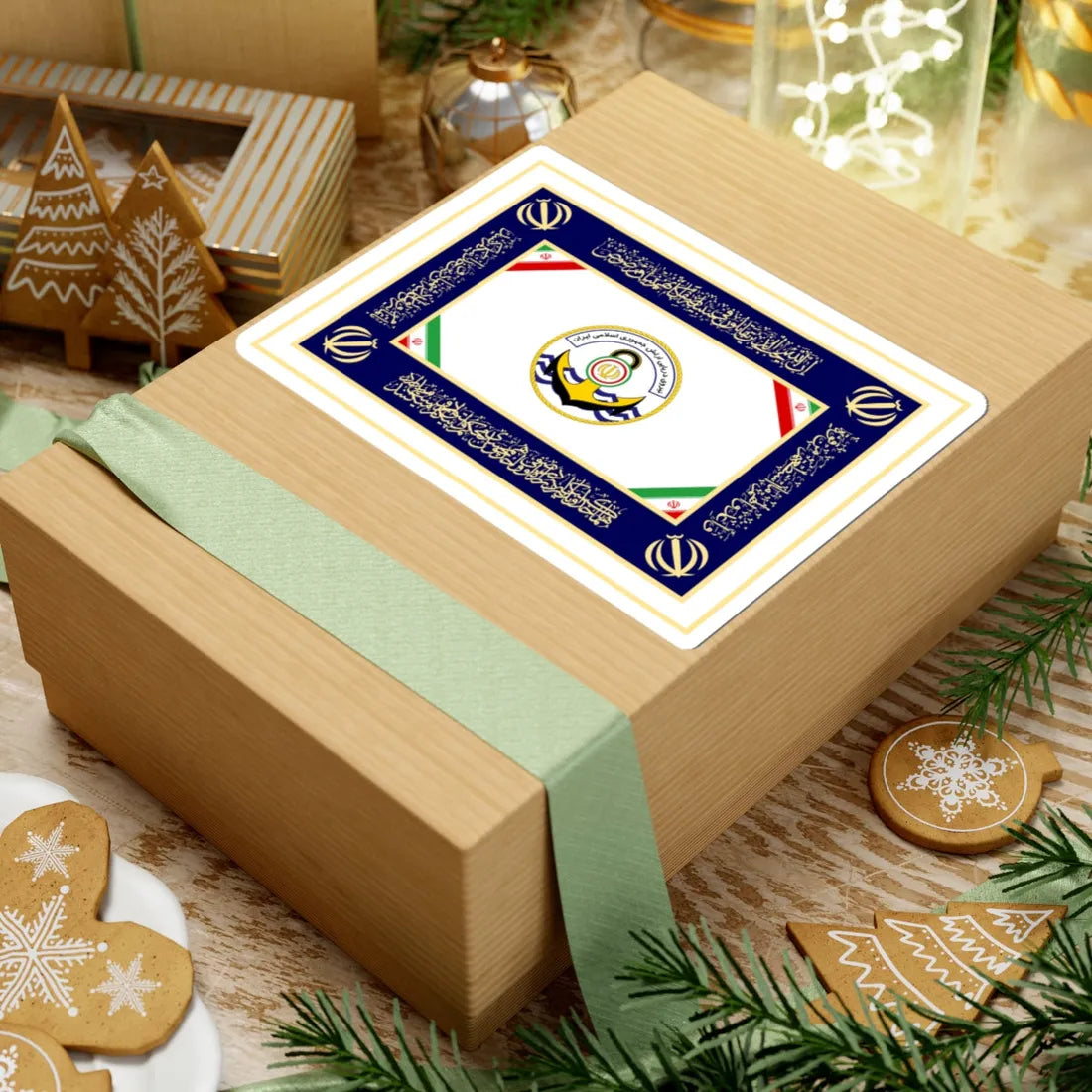 Flag of the Islamic Republic of Iran Navy (Iran) STICKER Vinyl Kiss-Cut Decal - The Sticker Space