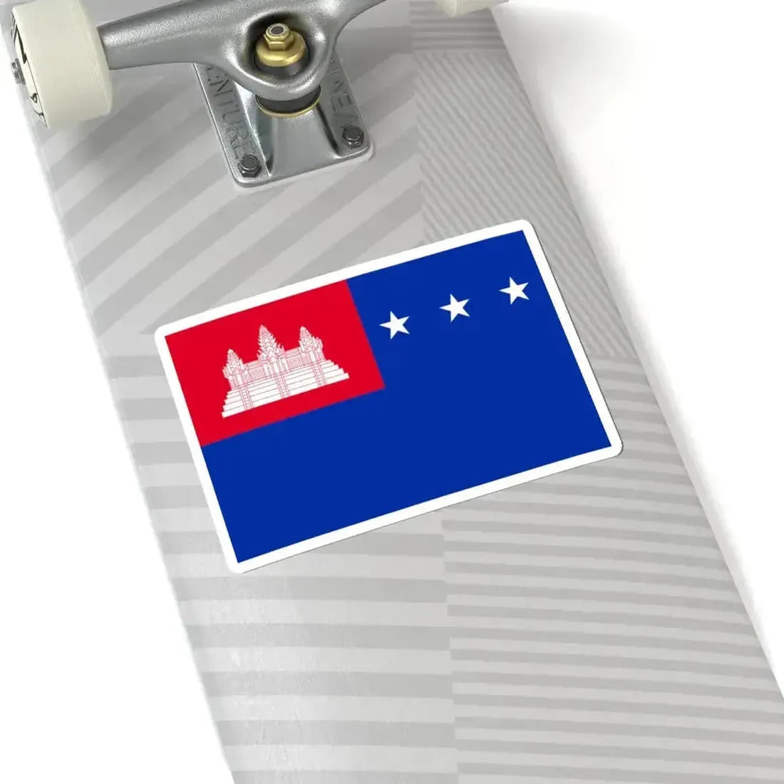 Flag of the Khmer Republic type 2 (Cambodia) STICKER Vinyl Kiss-Cut Decal - The Sticker Space