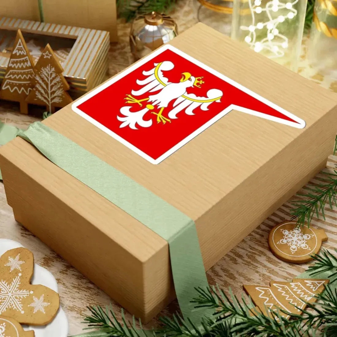 Flag of the Kingdom of Poland (Poland) STICKER Vinyl Kiss-Cut Decal - The Sticker Space