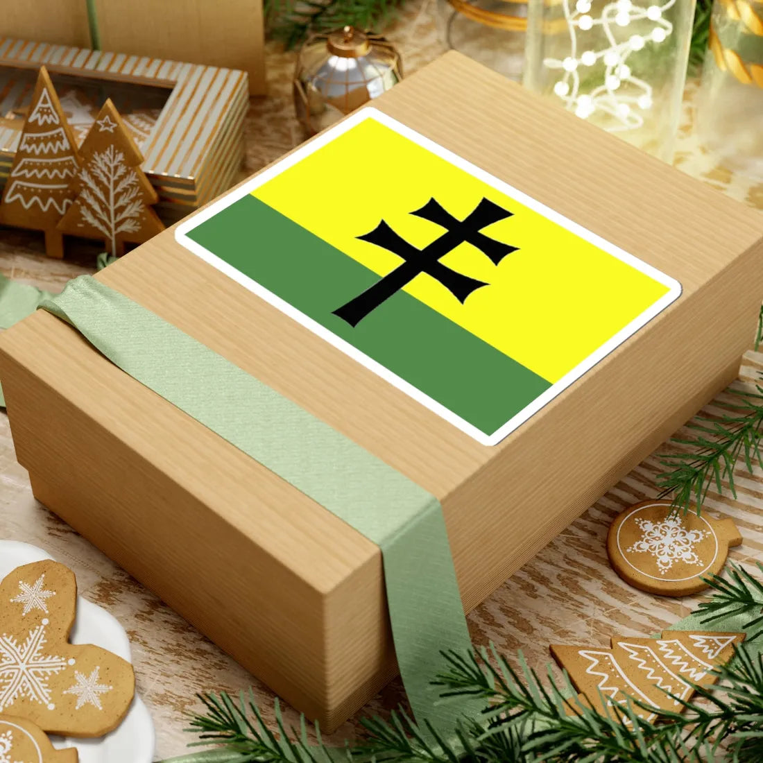 Flag of the Legion of Saint Stephen (Ukraine) STICKER Vinyl Kiss-Cut Decal - The Sticker Space