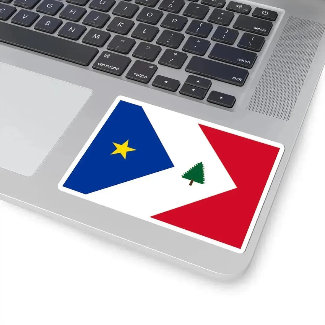 Flag of the New England Acadians (United States) STICKER Vinyl Kiss-Cut Decal - The Sticker Space
