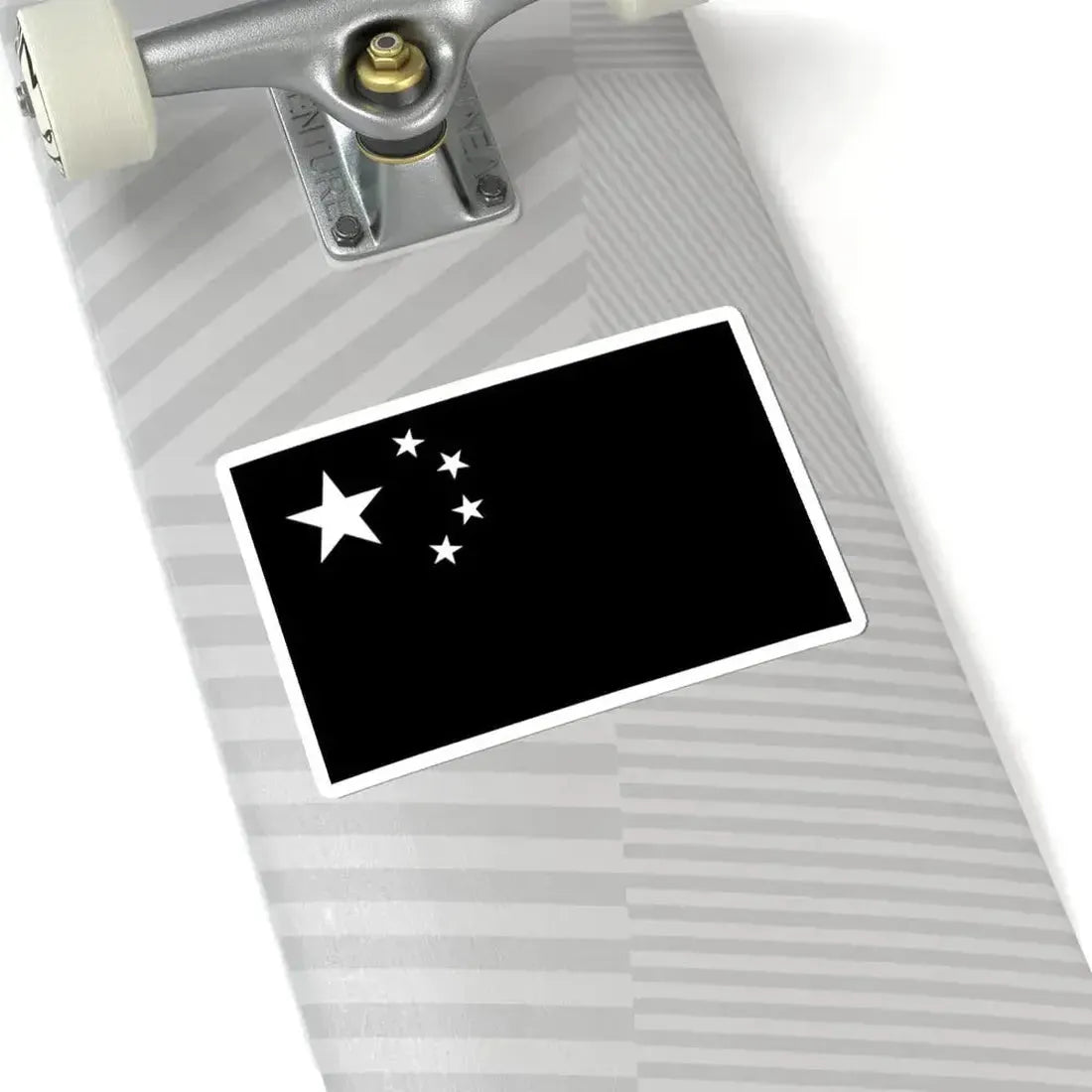 Flag of the Peoples Republic of China black and white variant 1 (China) STICKER Vinyl Kiss-Cut Decal - The Sticker Space
