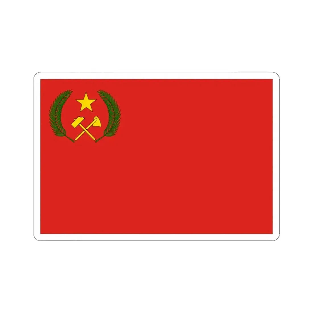 Flag of the Peoples Republic of the Congo (Congo) STICKER Vinyl Kiss-Cut Decal 6 Inch White - The Sticker Space