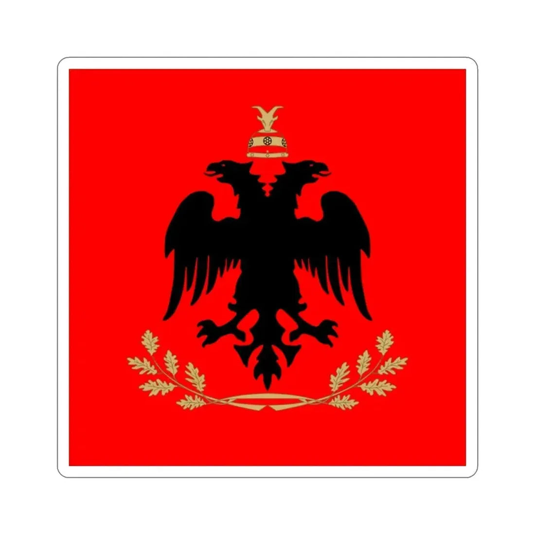 Flag of the President of Albania STICKER Vinyl Die-Cut Decal - The Sticker Space