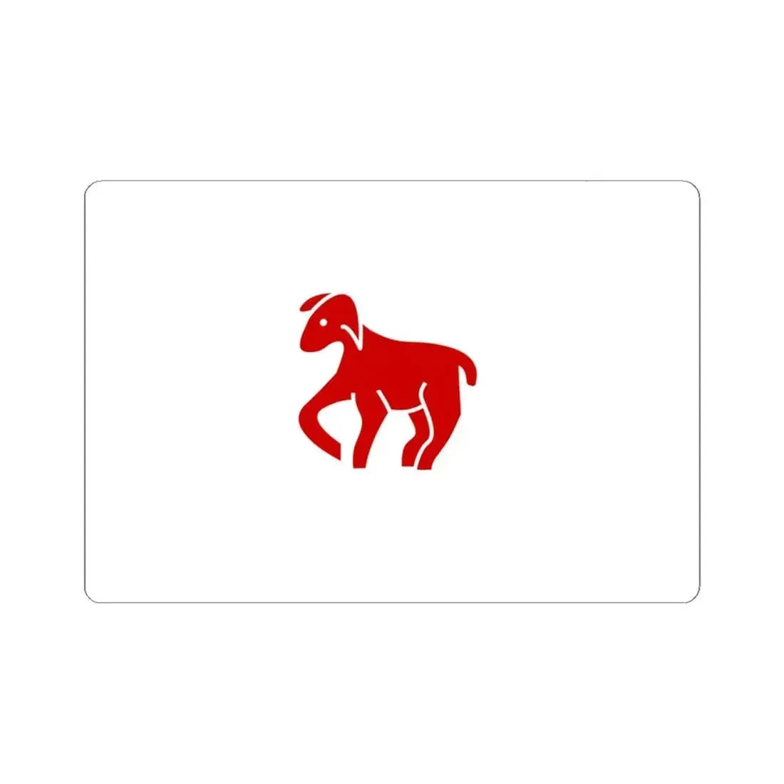 Flag of the Red Lamb (Congo) STICKER Vinyl Kiss-Cut Decal 6 Inch White - The Sticker Space