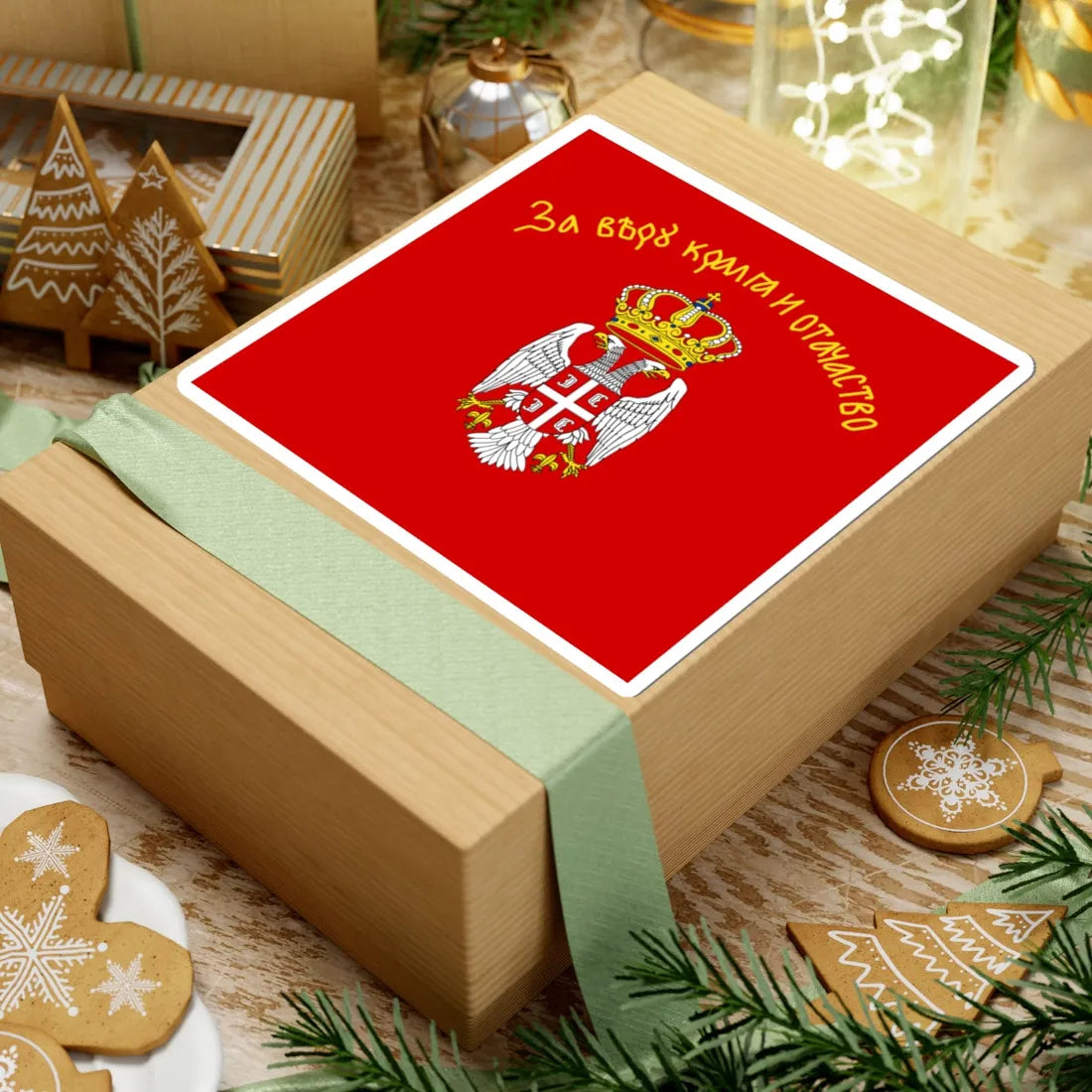 Flag of the Serbian Royal Cavalry Regiment (Serbia) STICKER Vinyl Kiss-Cut Decal - The Sticker Space