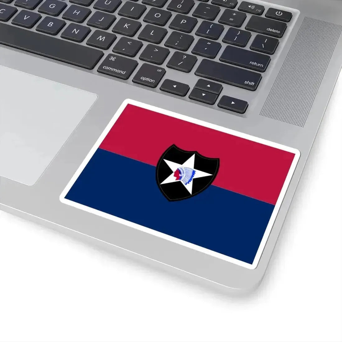 Flag of the United States Army 2nd Infantry Division (United States) STICKER Vinyl Kiss-Cut Decal - The Sticker Space