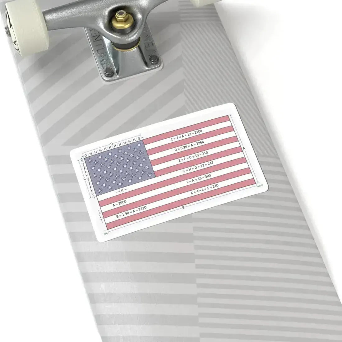 Flag of the United States construction sheet (United States) STICKER Vinyl Kiss-Cut Decal - The Sticker Space