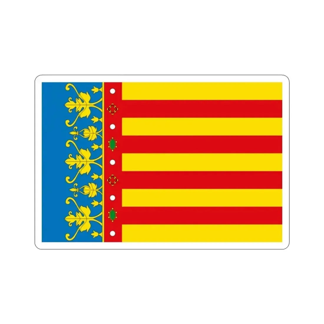 Flag of the Valencia Spain STICKER Vinyl Die-Cut Decal - The Sticker Space