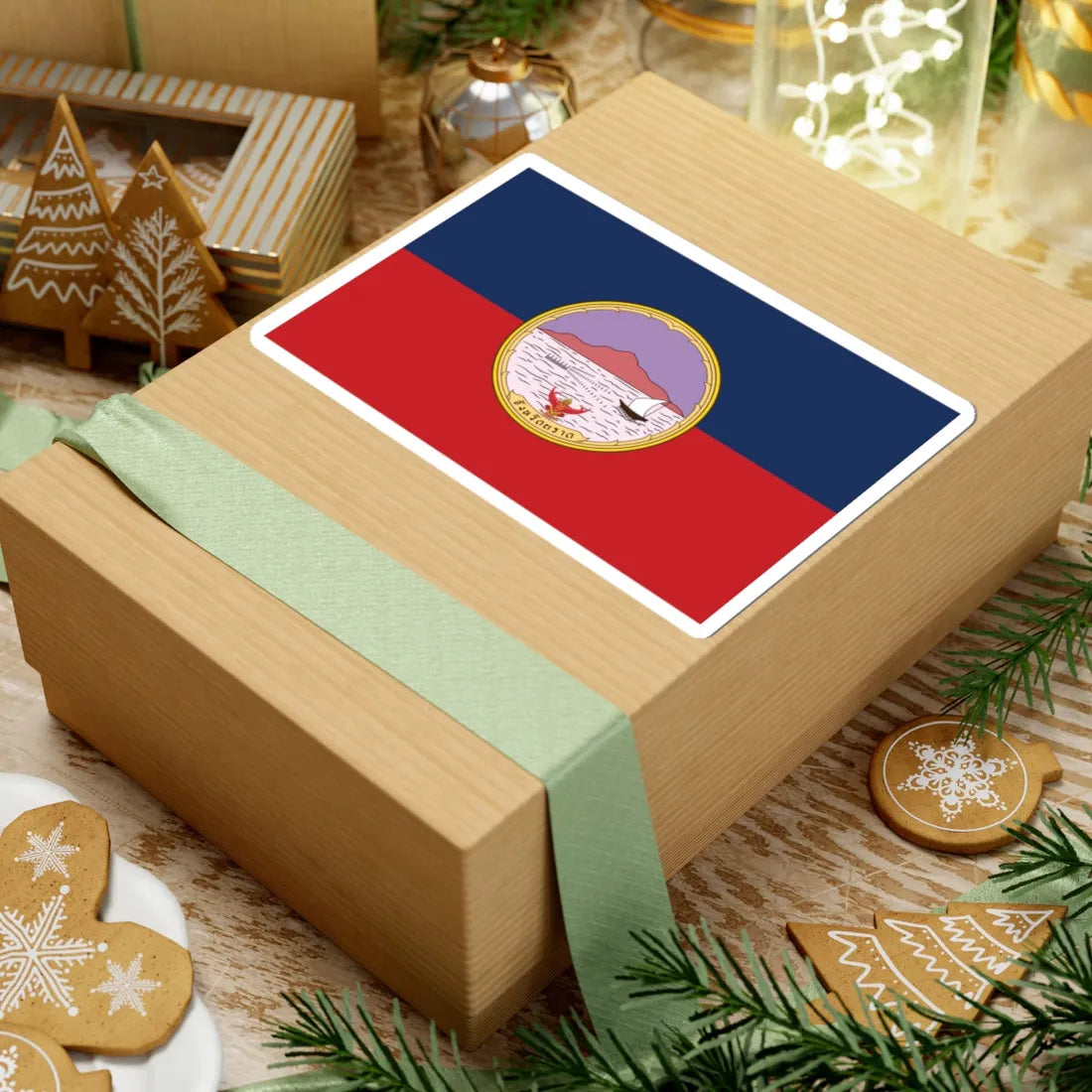 Flag of Trat Province (Thailand) STICKER Vinyl Kiss-Cut Decal - The Sticker Space