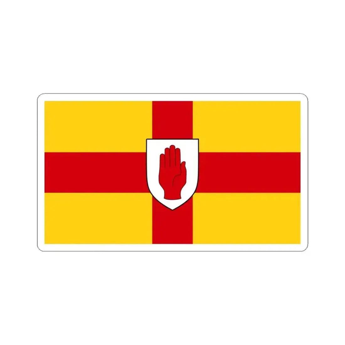 Flag of Ulster Ireland - STICKER Vinyl Kiss-Cut Decal 6 Inch White - The Sticker Space