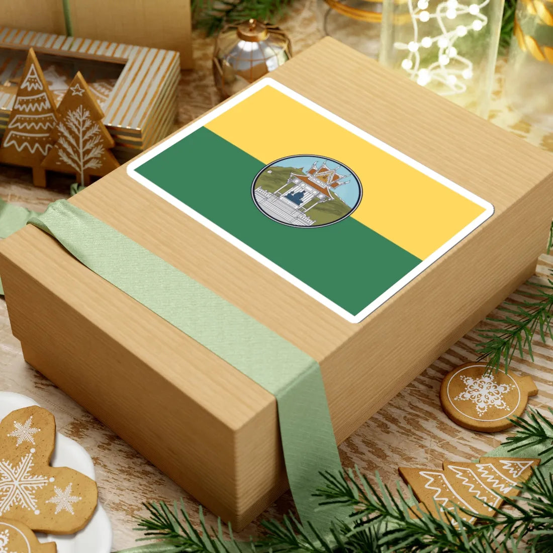 Flag of Uthai Thani (Thailand) STICKER Vinyl Kiss-Cut Decal - The Sticker Space