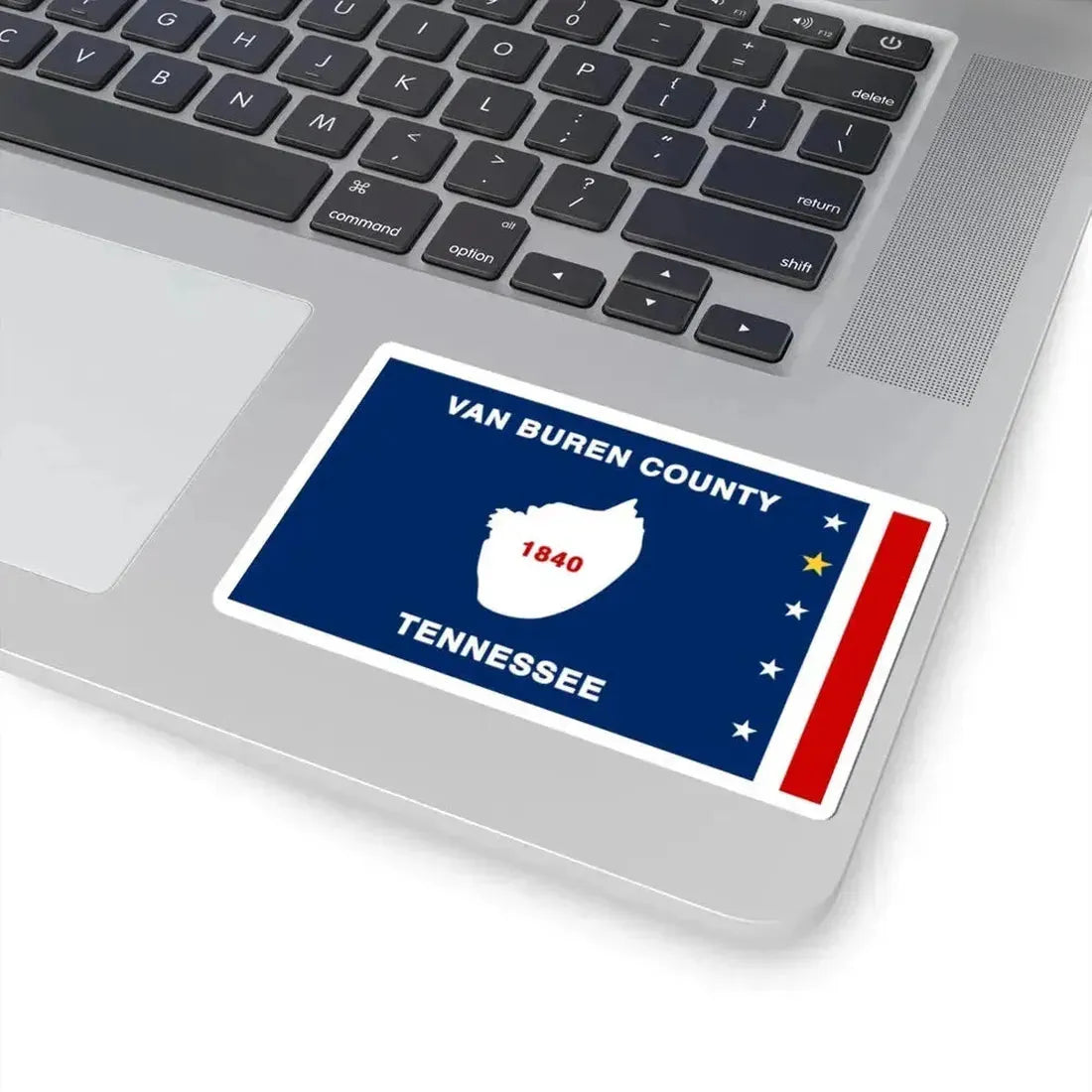 Flag of Van Buren County Tennessee (United States) STICKER Vinyl Kiss-Cut Decal - The Sticker Space