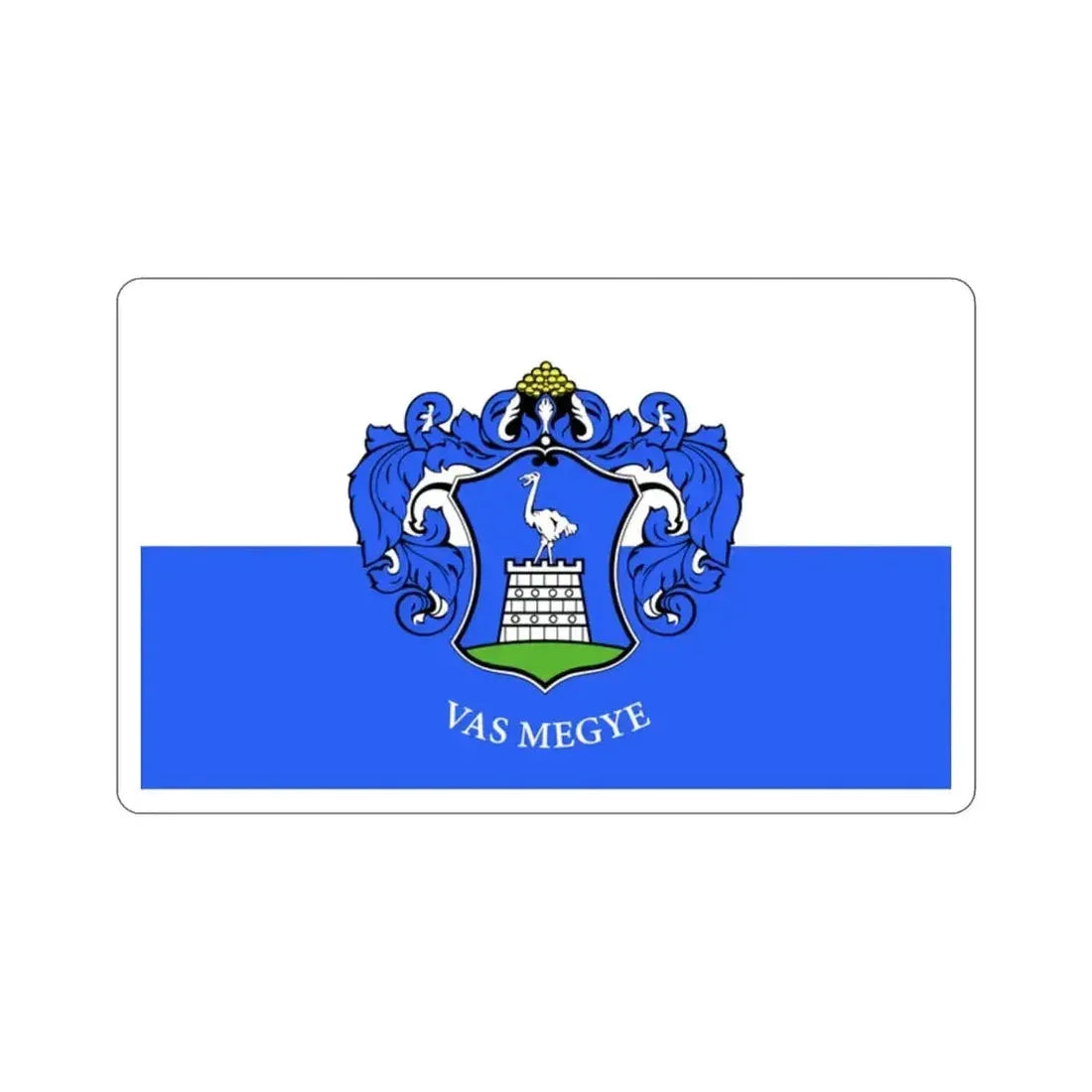 Flag of Vas County Hungary STICKER Vinyl Die-Cut Decal - The Sticker Space
