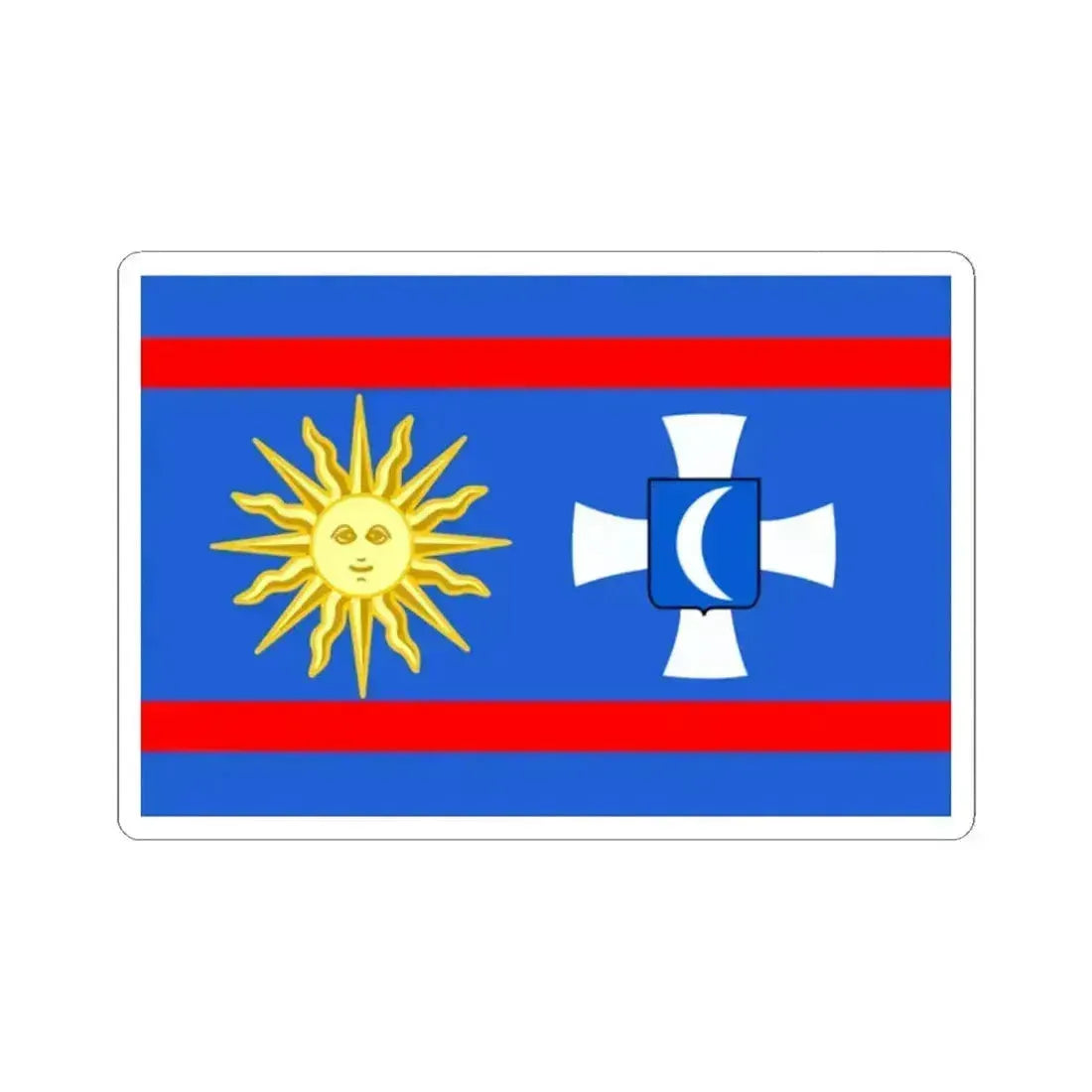 Flag of Vinnytsia Oblast Ukraine - STICKER Vinyl Kiss-Cut Decal - The Sticker Space