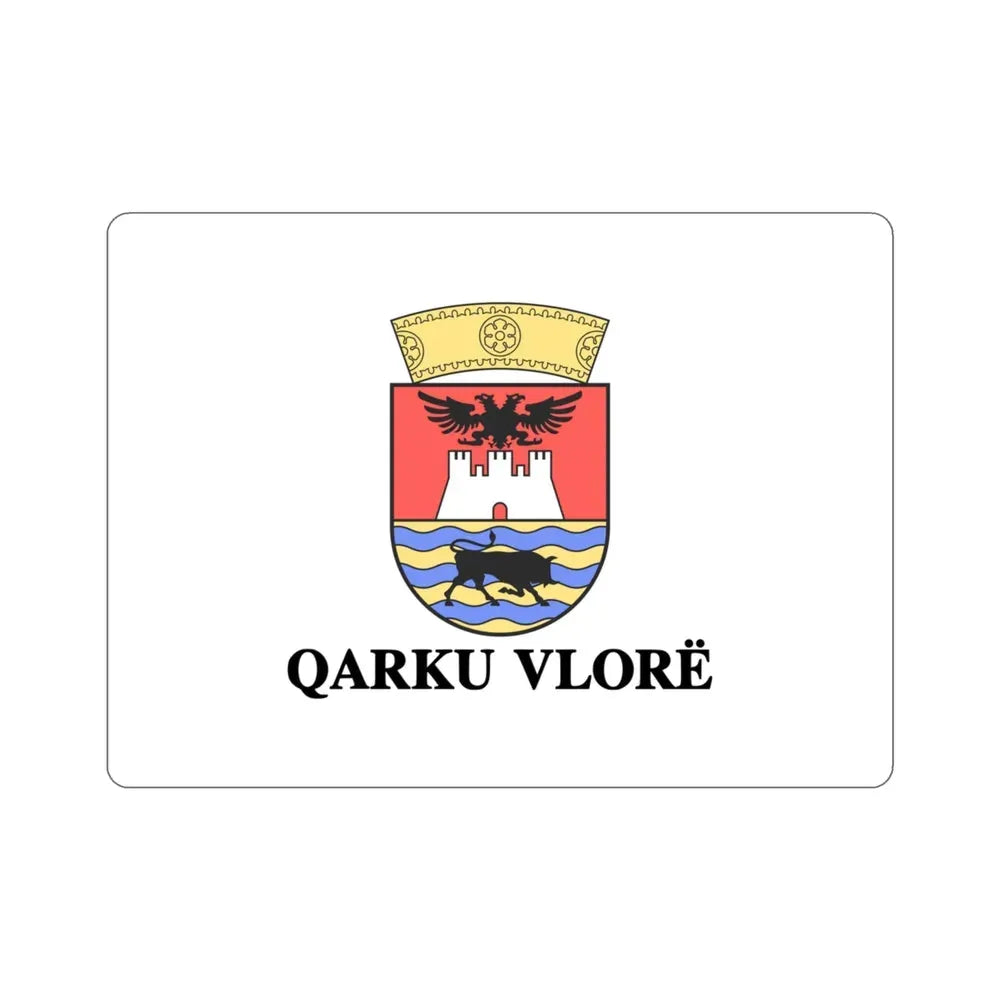Flag of Vlorë Albania STICKER Vinyl Die-Cut Decal 3 Inch - The Sticker Space