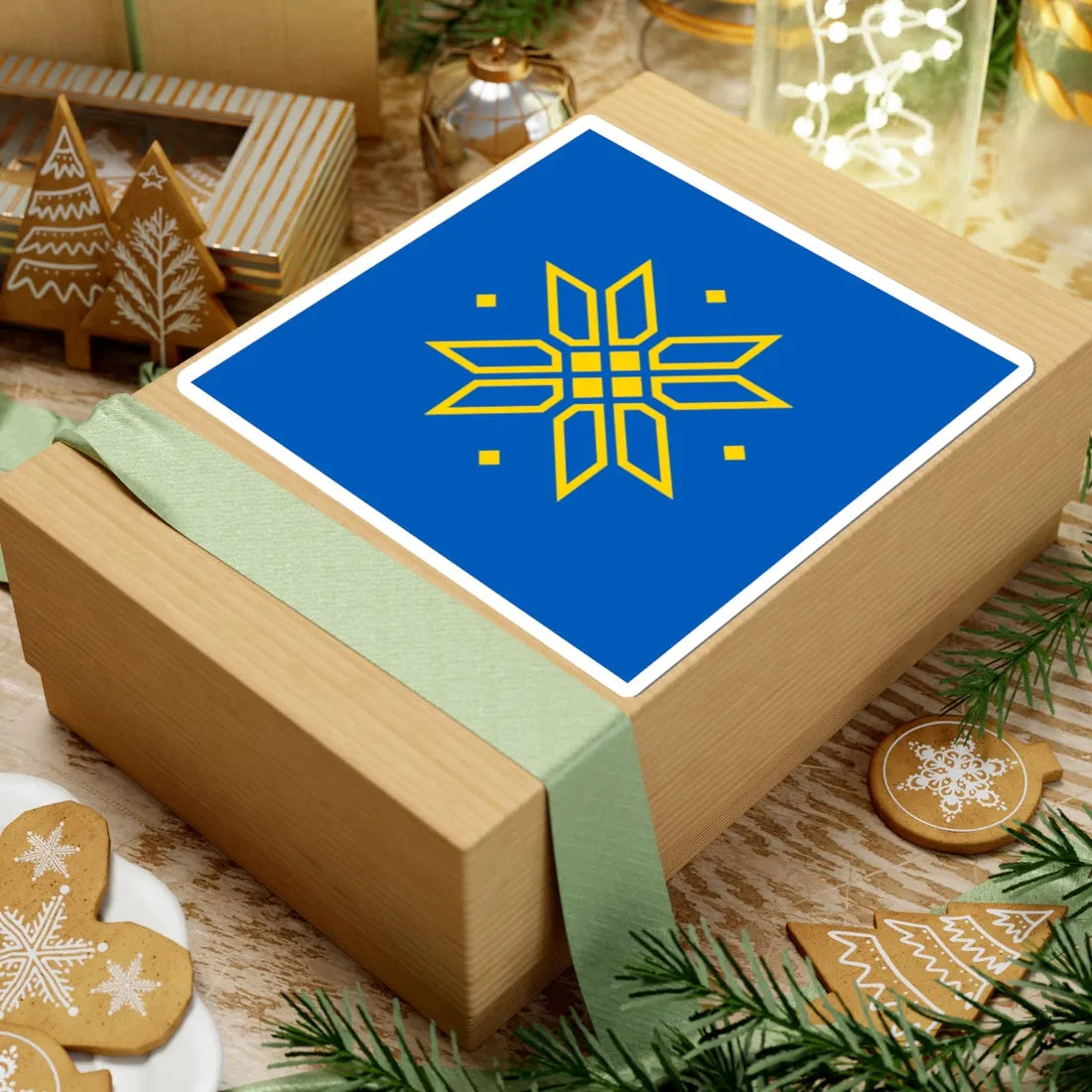 Flag of Voskresyntsi (Ukraine) STICKER Vinyl Kiss-Cut Decal - The Sticker Space