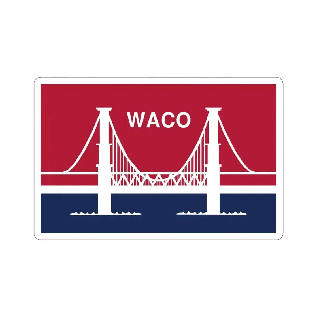 Flag of Waco Texas USA STICKER Vinyl Die-Cut Decal - The Sticker Space