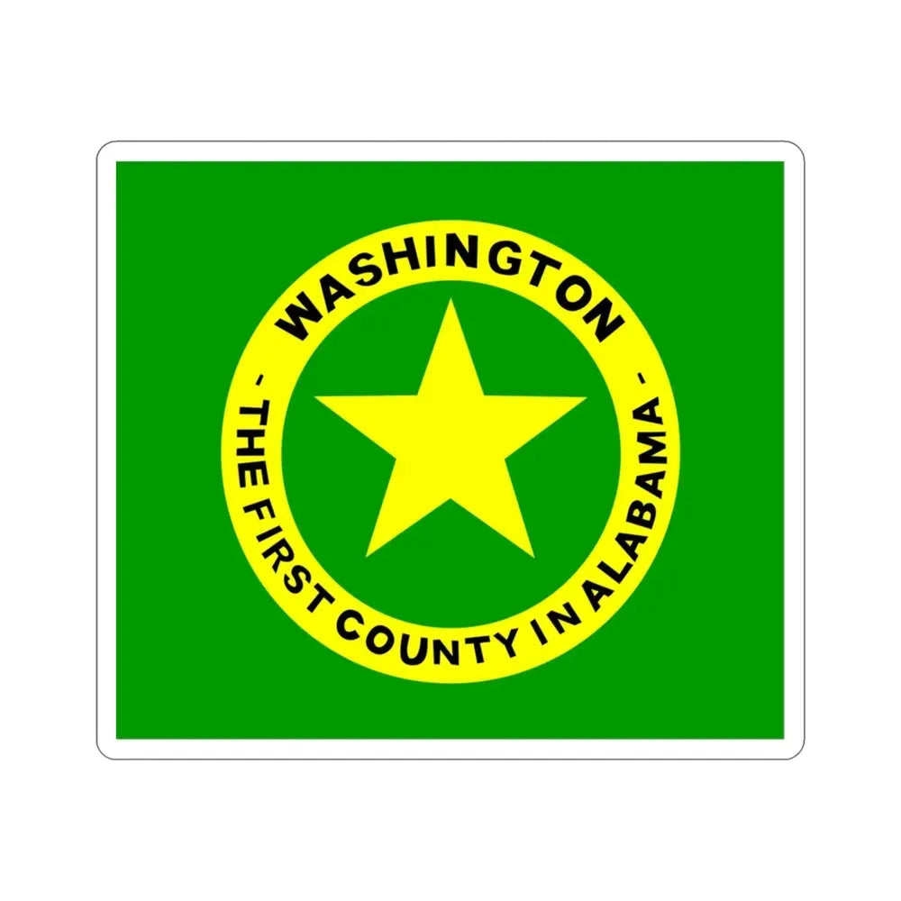 Flag of Washington County Alabama STICKER Vinyl Die-Cut Decal - The Sticker Space