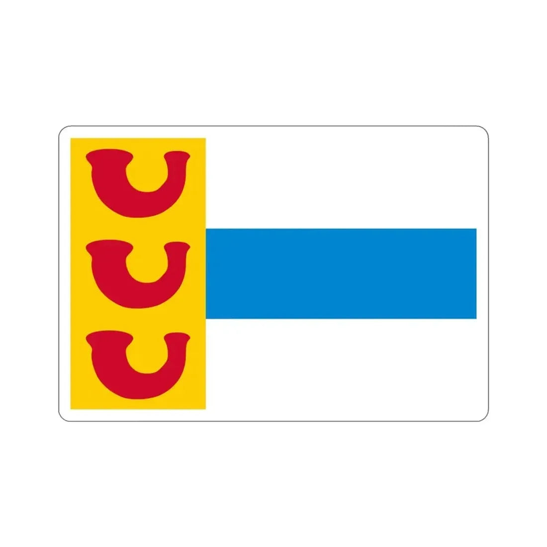 Flag of Weert a town in the centre of the province of Limburg Netherlands STICKER Vinyl Die-Cut Decal - The Sticker Space