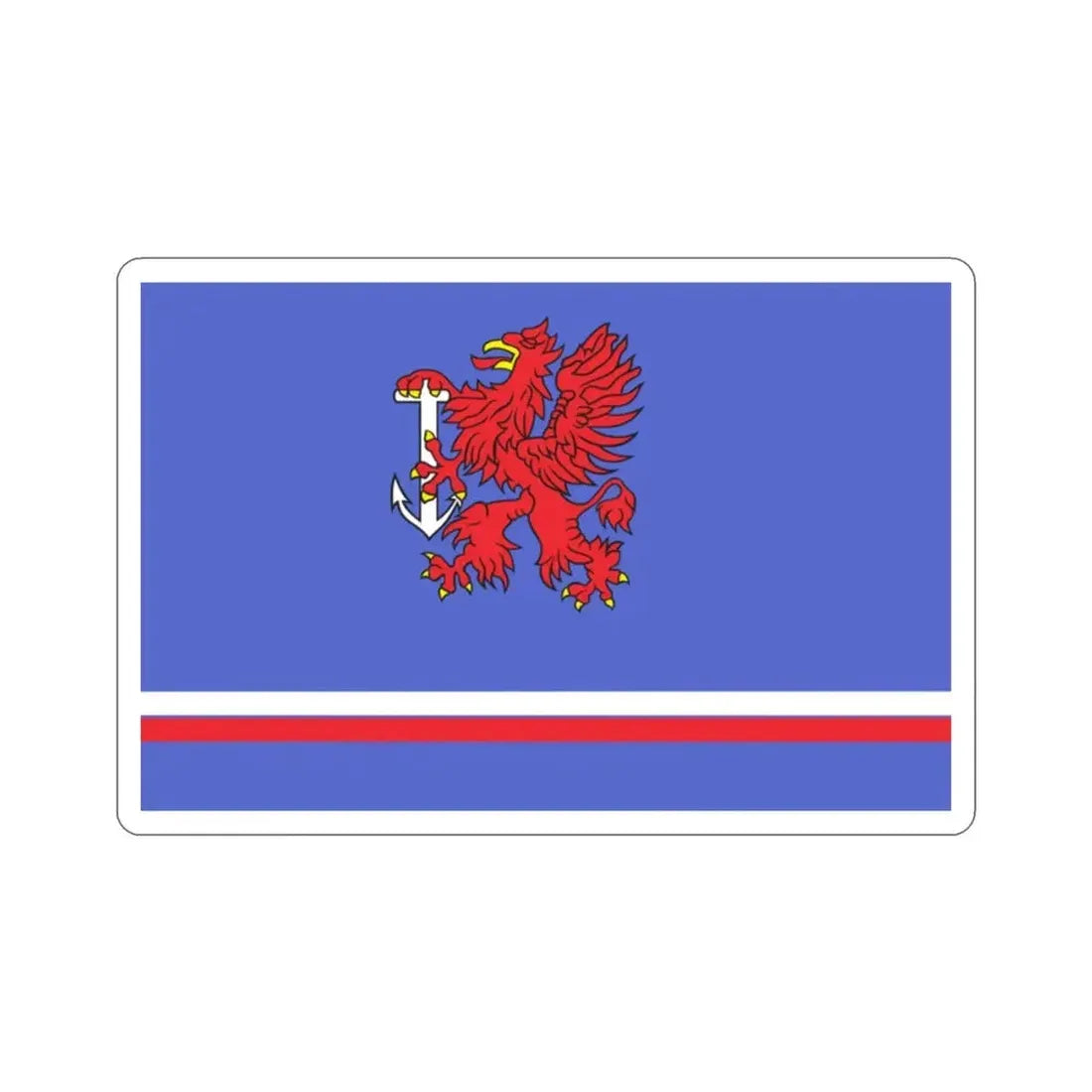 Flag of Świnoujście Poland STICKER Vinyl Die-Cut Decal - The Sticker Space