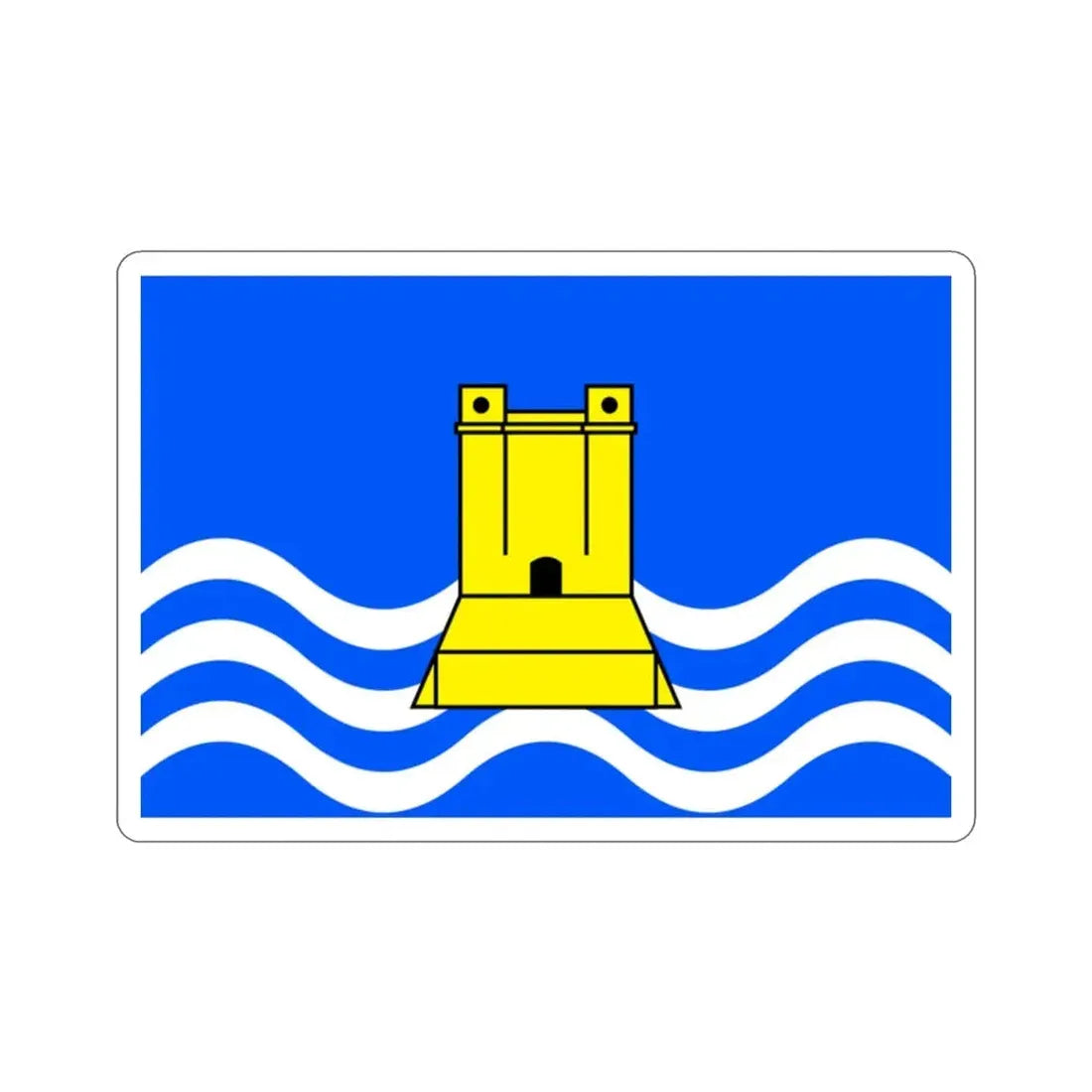 Flag of Xgħajra Malta STICKER Vinyl Die-Cut Decal - The Sticker Space